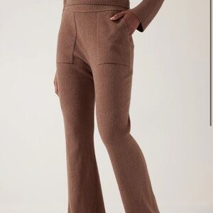 Athleta Felicity Cozy Pant, rustic beige / brown, size XXS